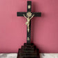 Antique Black Wood Crucifix