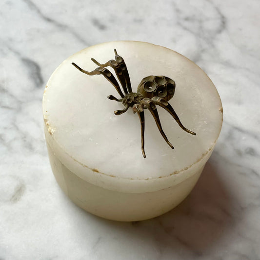 Alabaster Box with Spider