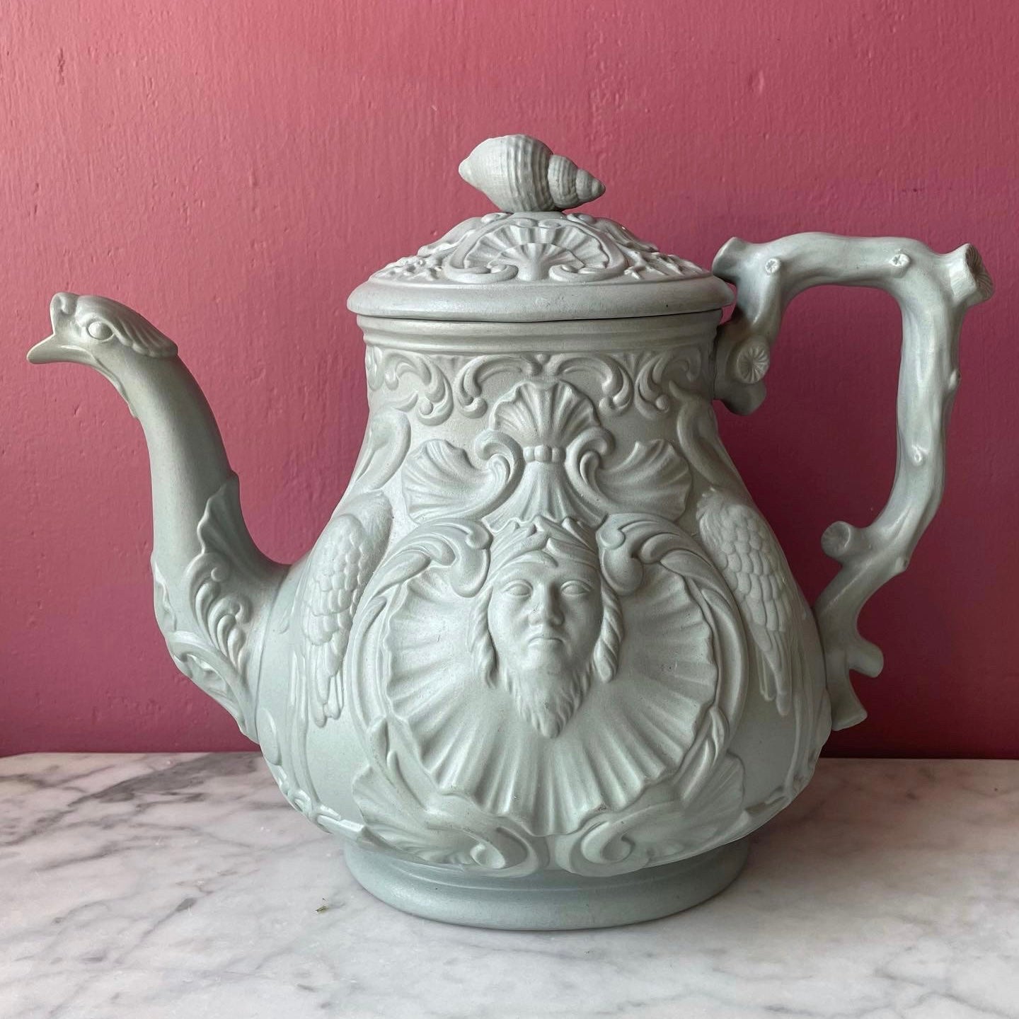 Aesthetic Movement Teapot with Seashell Motifs