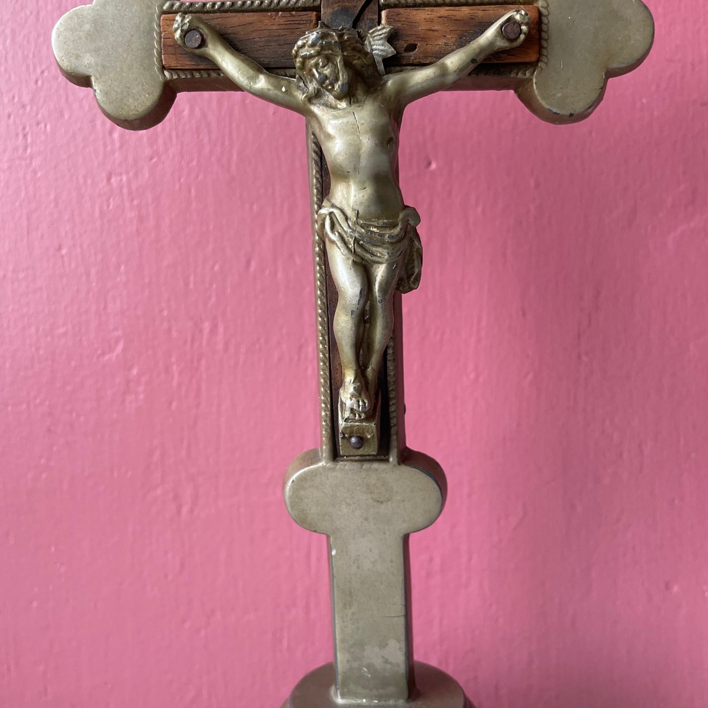 Antique Standing Crucifix
