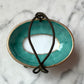 Victorian Porcelain Dish on Wire Basket