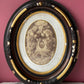 Victorian Funeral Flowers Photo in Oval Frame