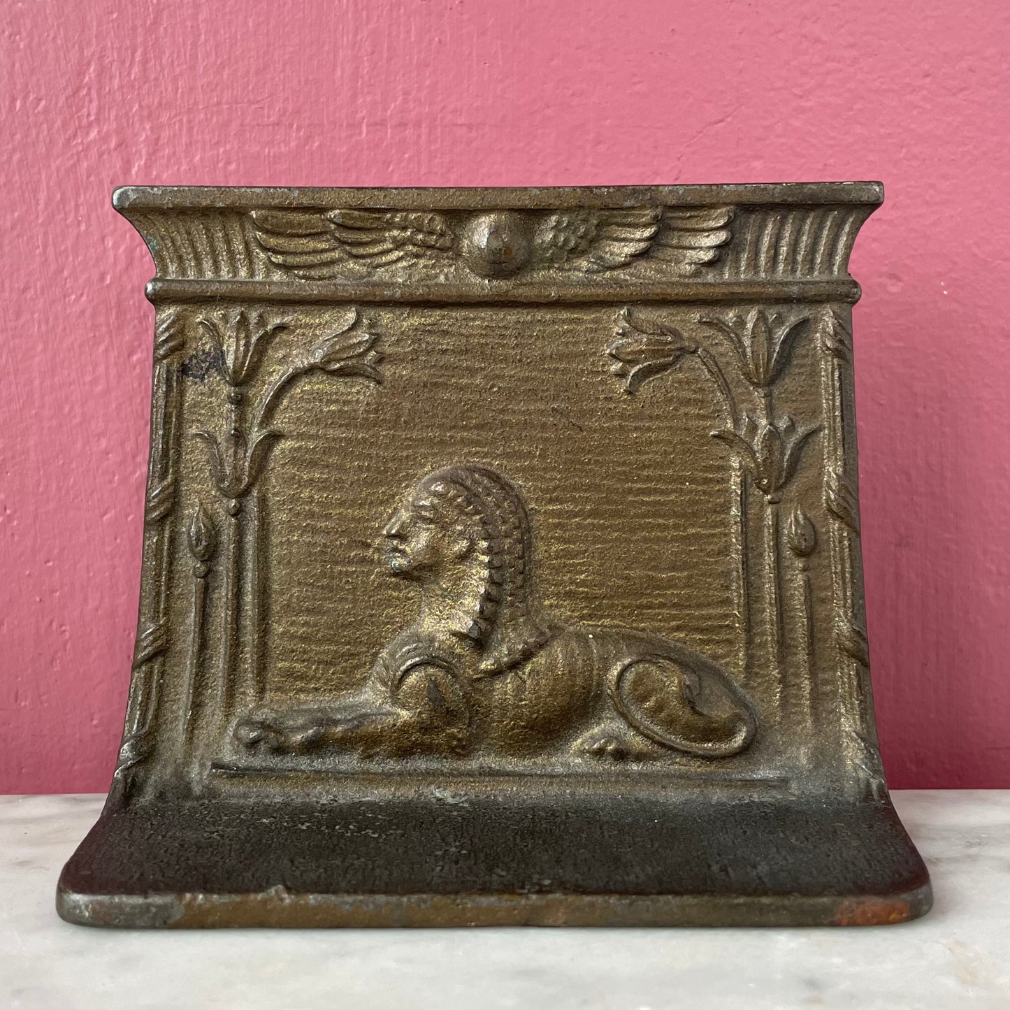 Egyptian Revival Single Bookend with Sphinx