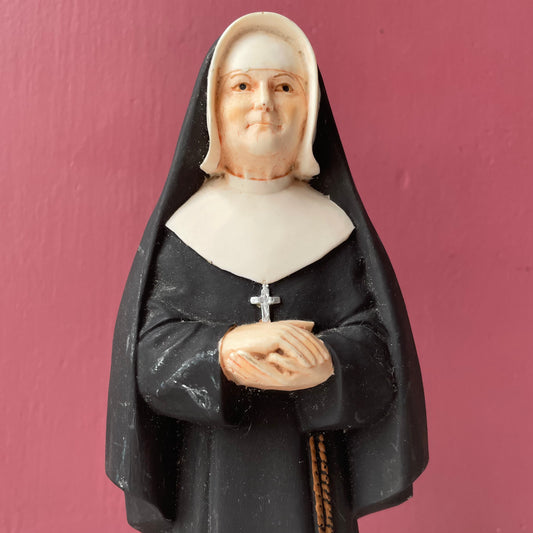 Vintage Chalkware Nun Figure