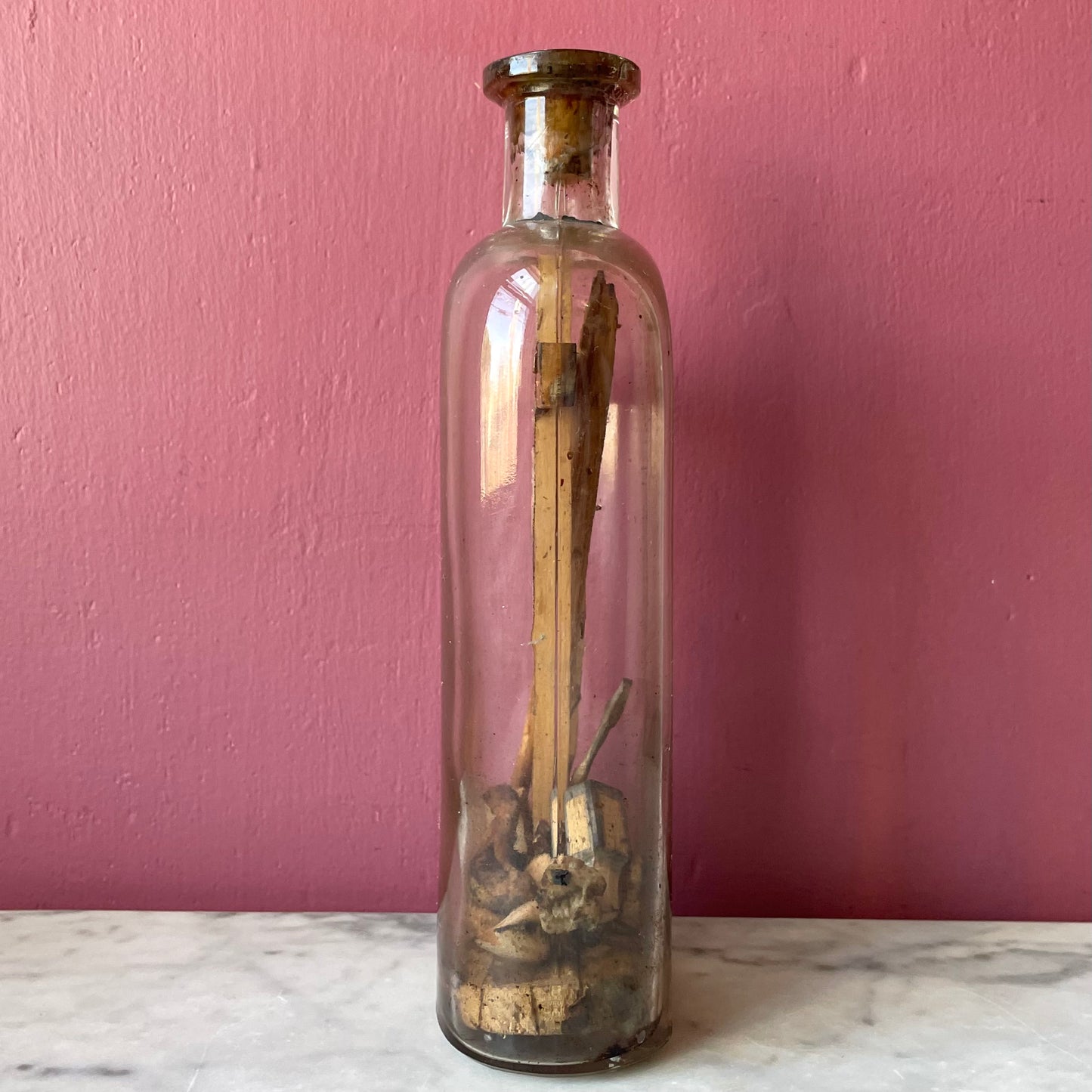 Antique Arma Christi Bottle Whimsy
