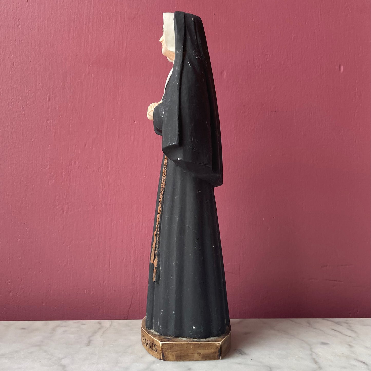 Vintage Chalkware Nun Figure