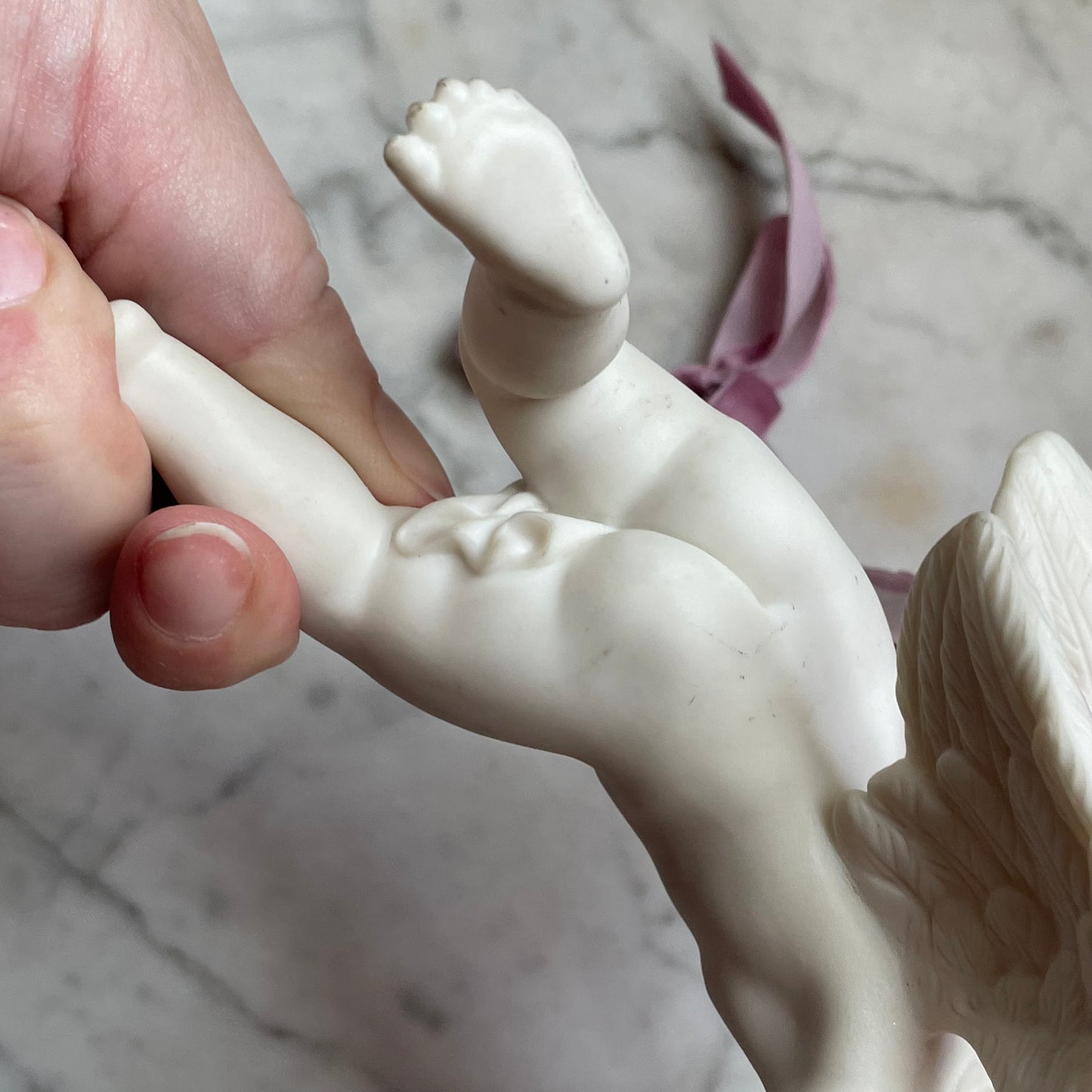 Vintage Parian Bisque Cherub