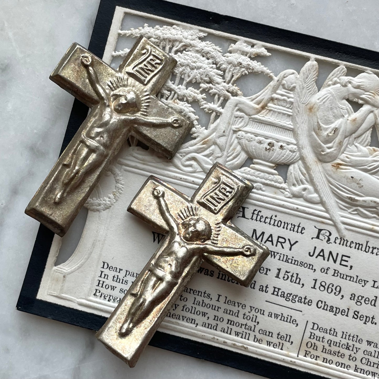 Crucifix Shaped Casket Ornaments