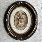 Victorian Funeral Flowers Photo in Oval Frame