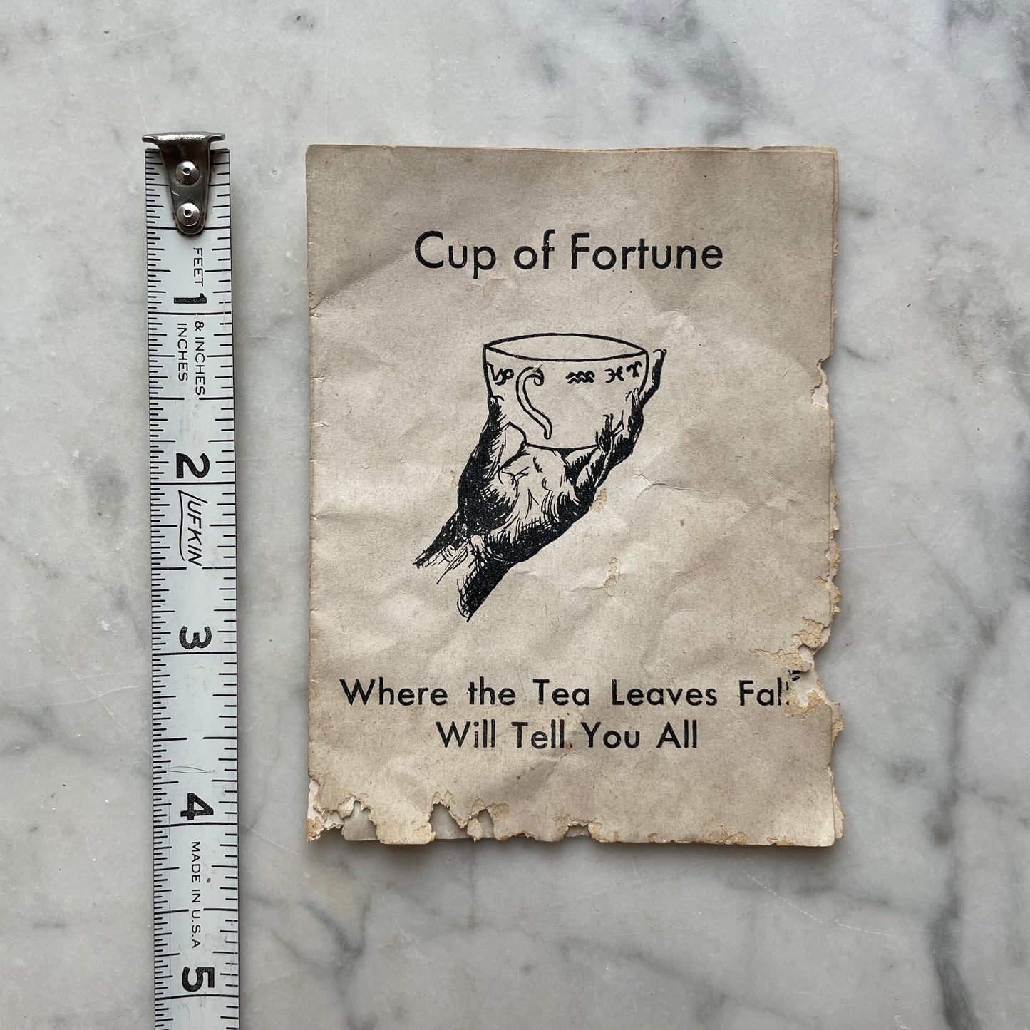 Fortune Telling Cup & Saucer 1940s