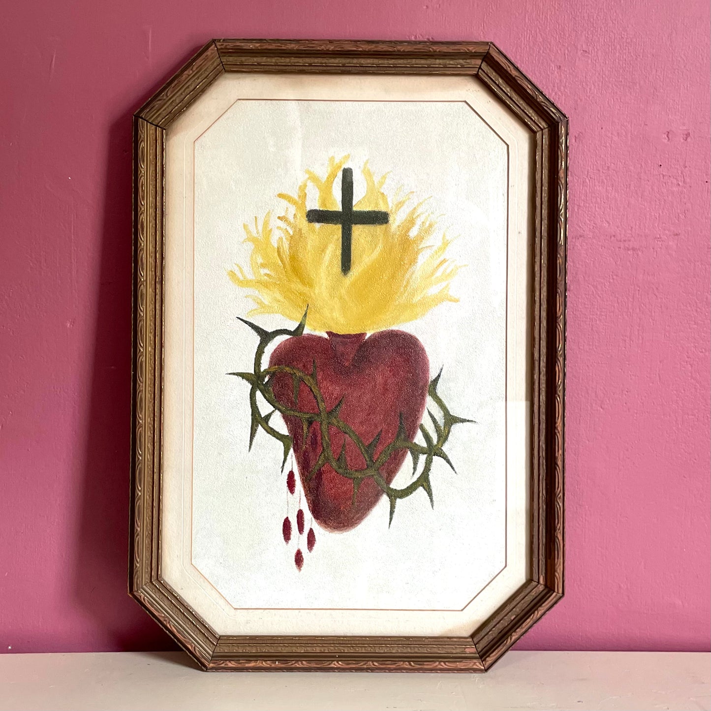 Oversized Sacred Heart Painting