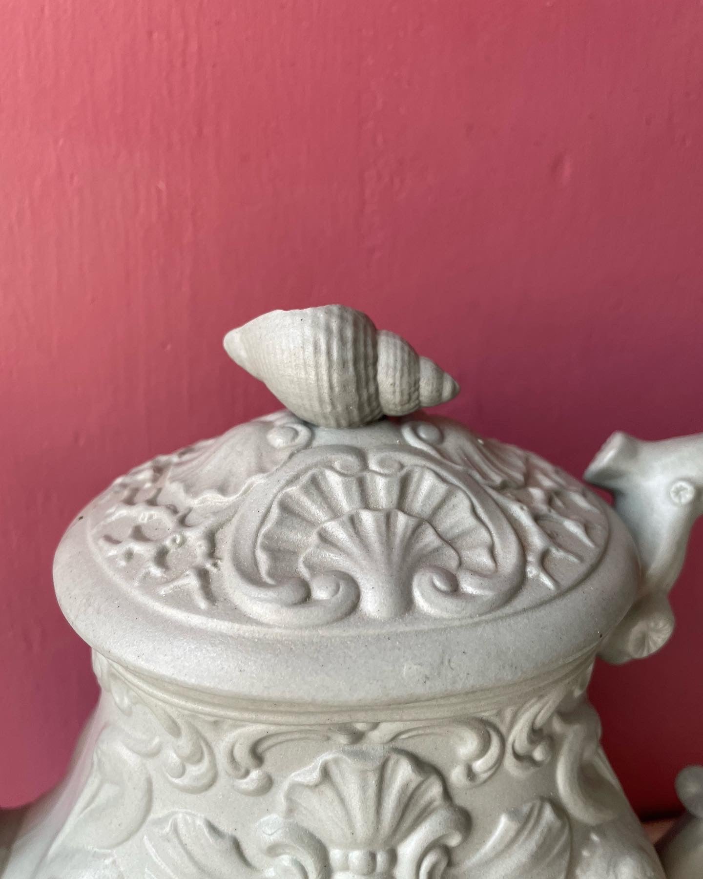 Aesthetic Movement Teapot with Seashell Motifs