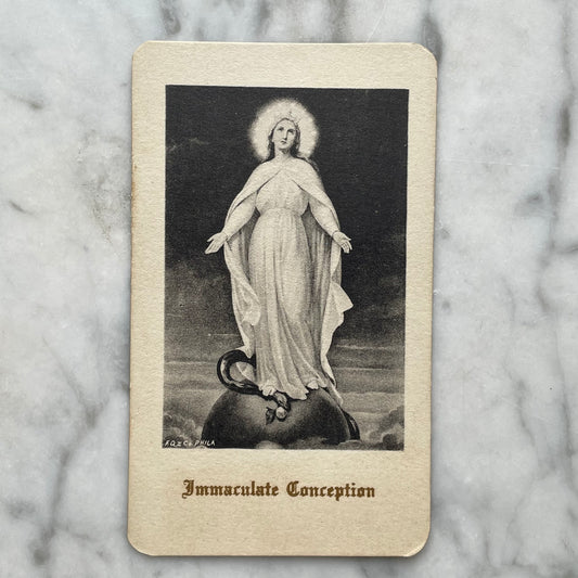 Vintage Holy Card - Immaculate Conception