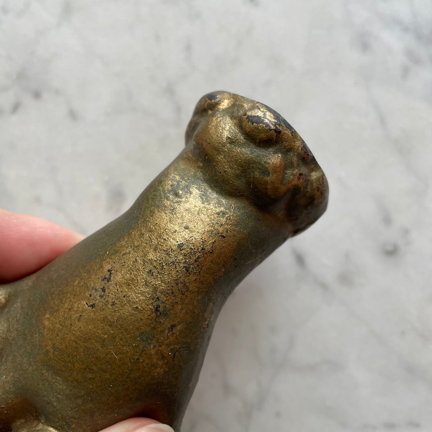 Antique Cast Iron Hand Paperweight