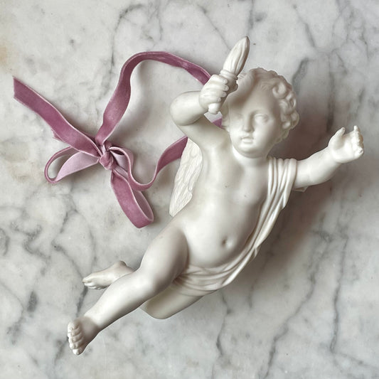 Vintage Parian Bisque Cherub