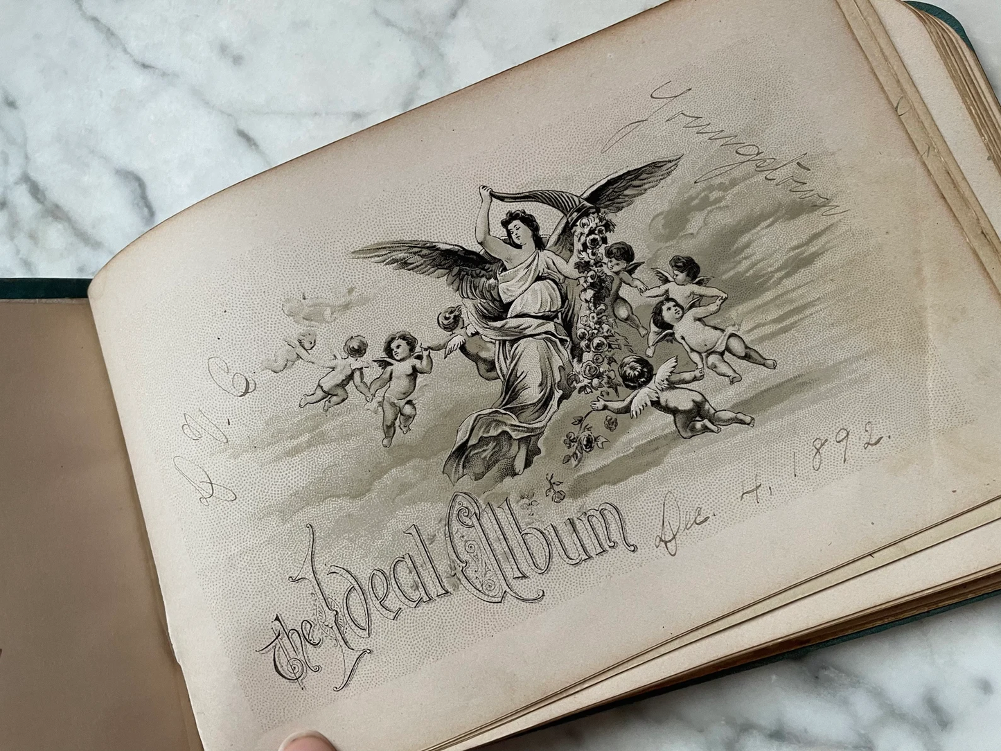 Victorian Autograph Album with Athena Cover