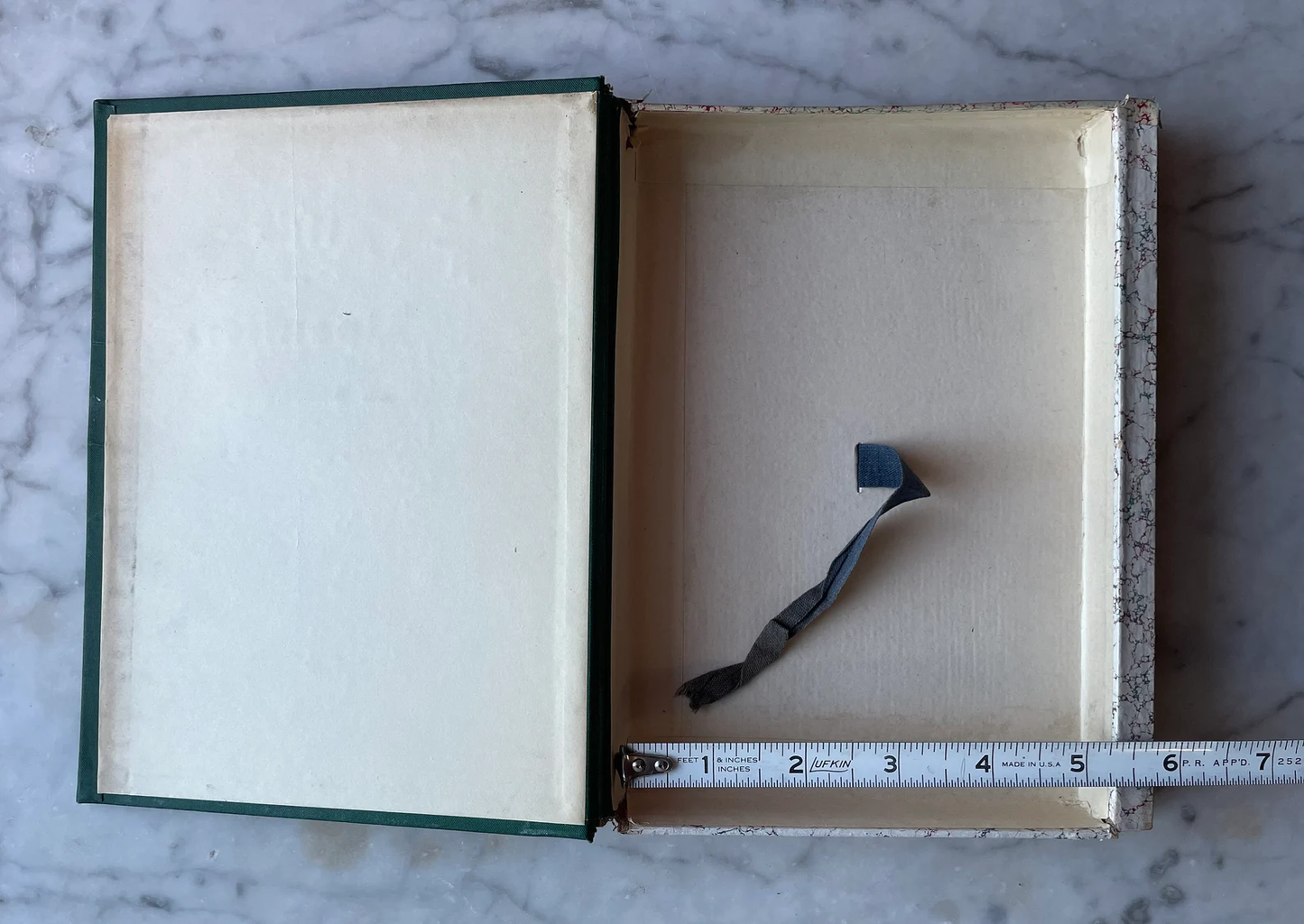 Antique Trompe l’œil Book Shaped Box