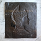Antique Pressed Tin Plaque of Pallas Athena