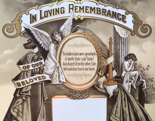 Antique Mourning Prints - 1917 Memorials