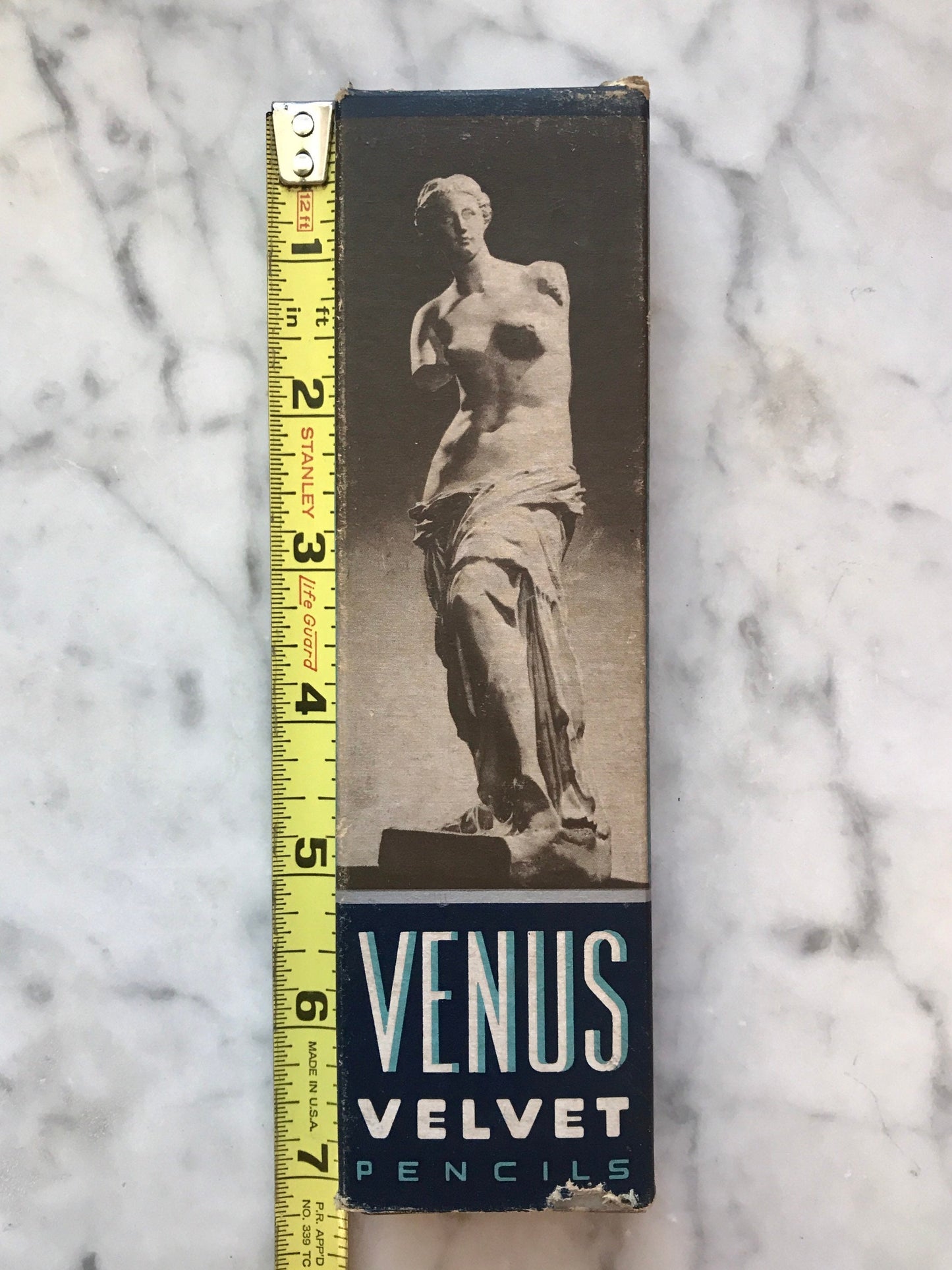 Vintage Venus Velvet Pencil Box