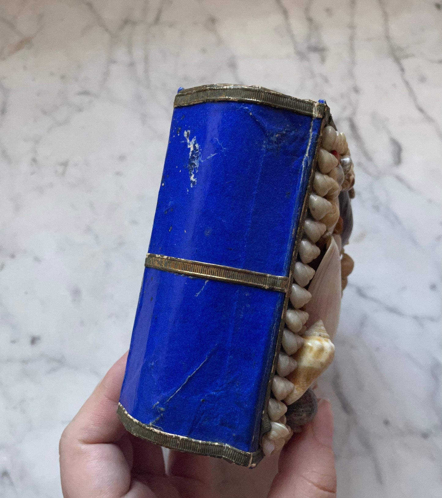 Victorian Book Shaped Shellwork Box