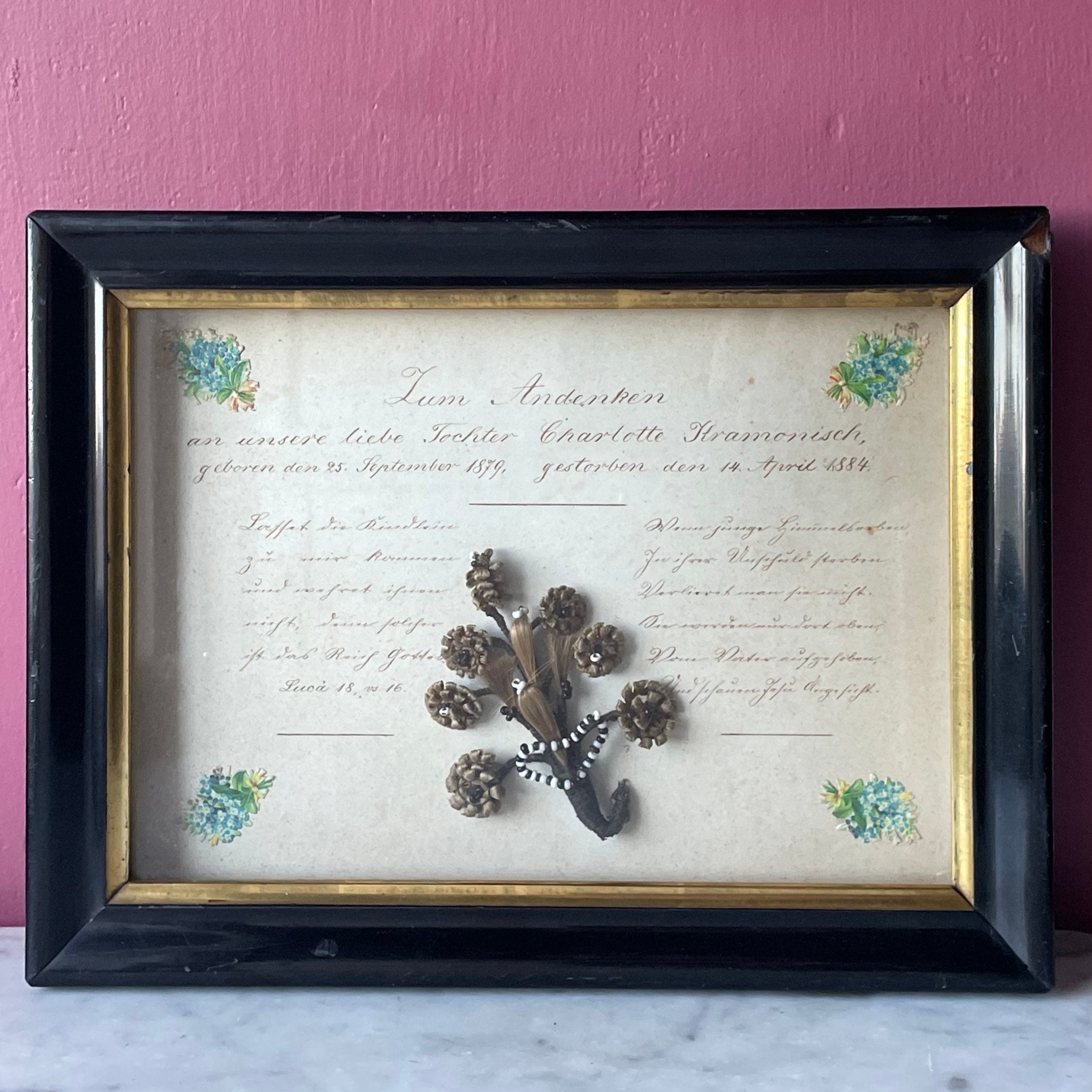 Mourning Shadow Box Victorian Mourning Shadow Box with Hair Keepsake – Roses & Rue Antiques