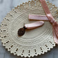 Vintage Saint Catherine Medal on Lace Card