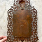 Antique Brass Mirror with Bacchus or Green Man Mascaron
