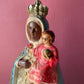 Vintage Black Madonna Chalkware Statue