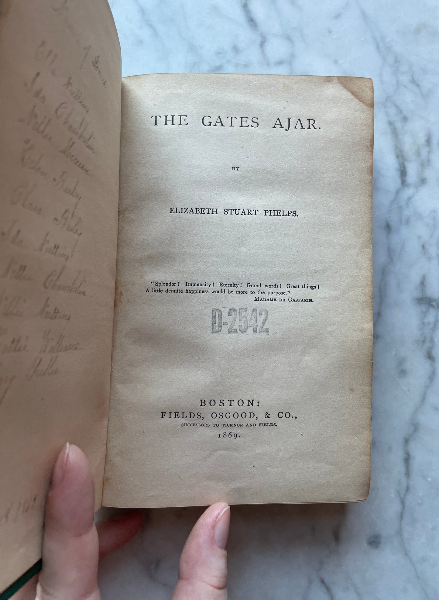 The Gates Ajar - Victorian “Spiritualist Novel”