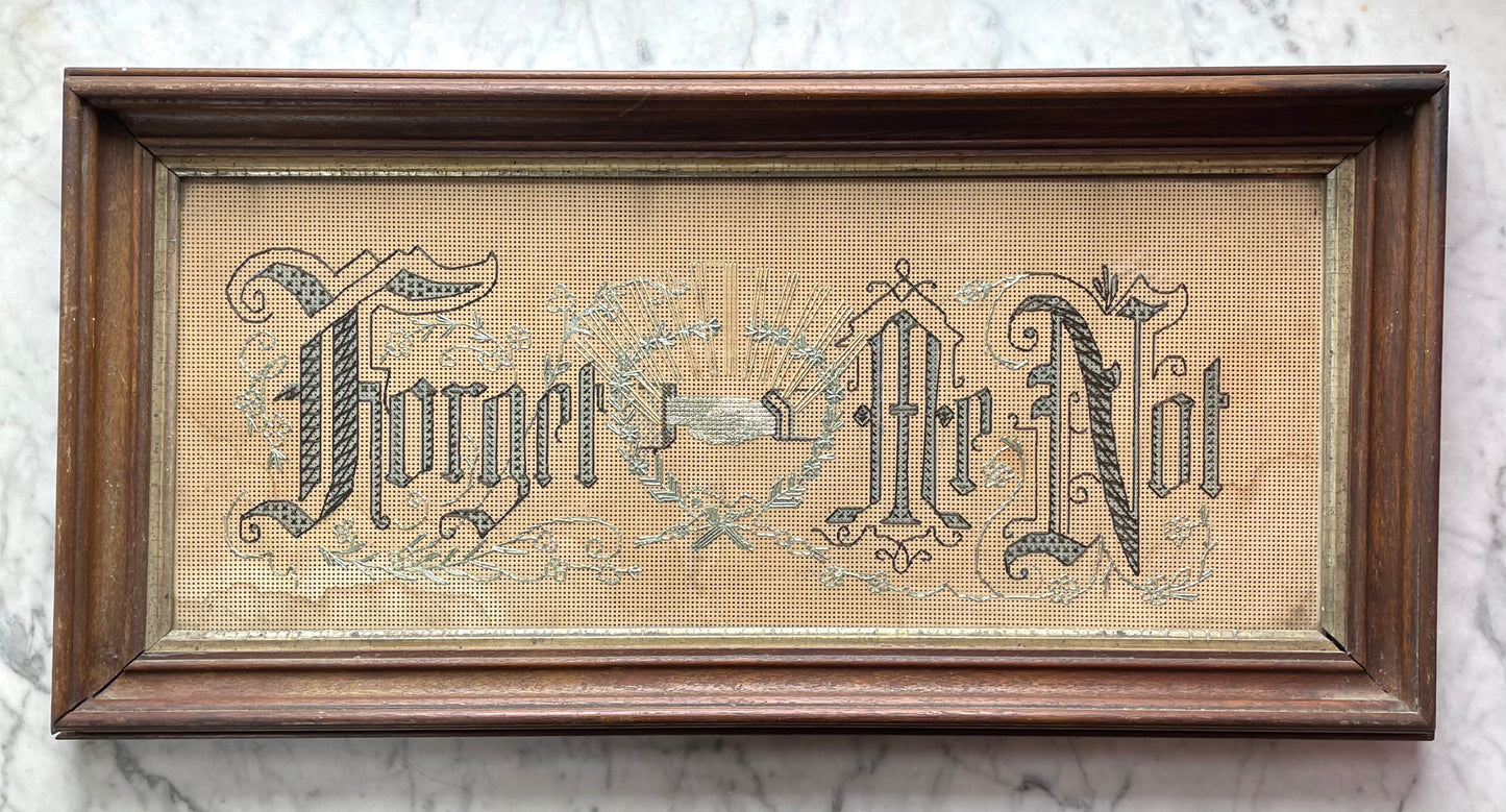 Victorian Punch Paper Embroidery with Clasped Hands - Forget Me Not