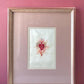 Vintage Sacred Heart Painting on Satin