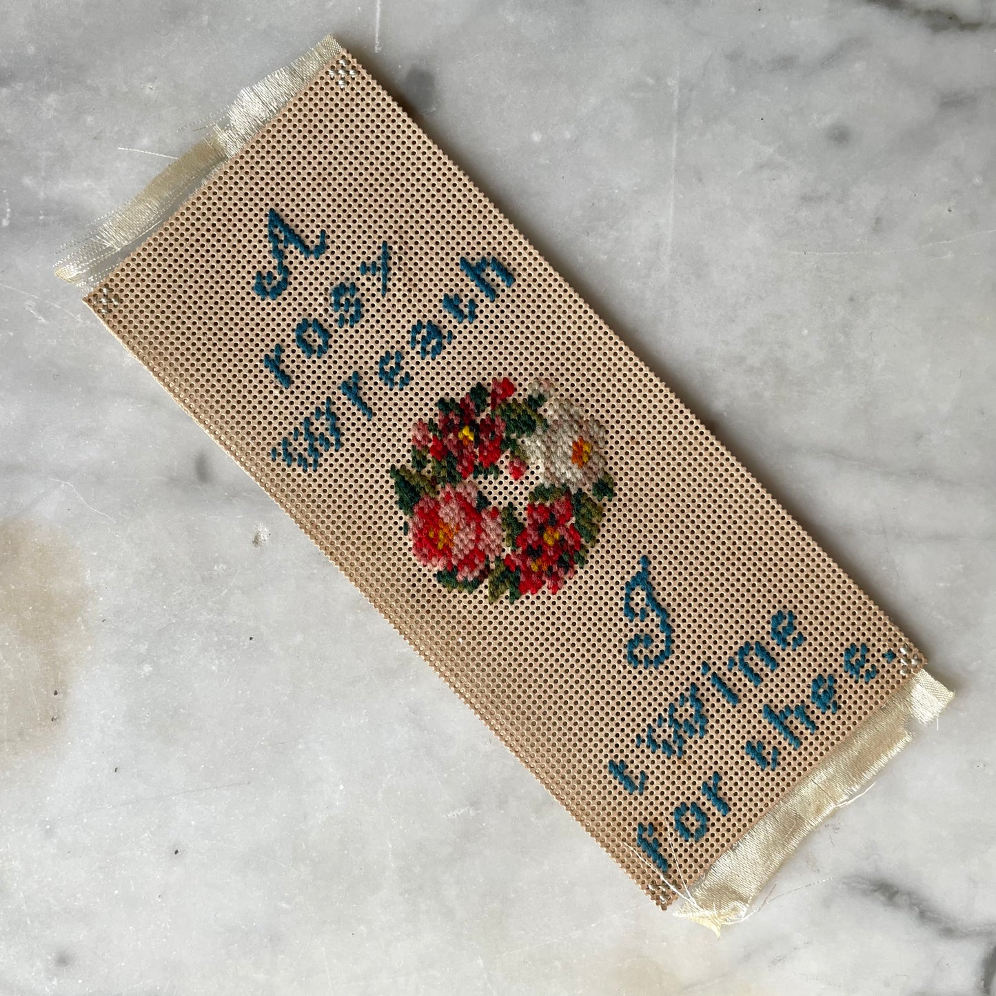 Victorian Punch Paper Embroidery Bookmark