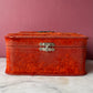 Victorian Orange Velvet Sewing Box