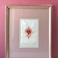 Vintage Sacred Heart Painting on Satin