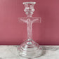 Vintage Crucifix Candlestick Holder