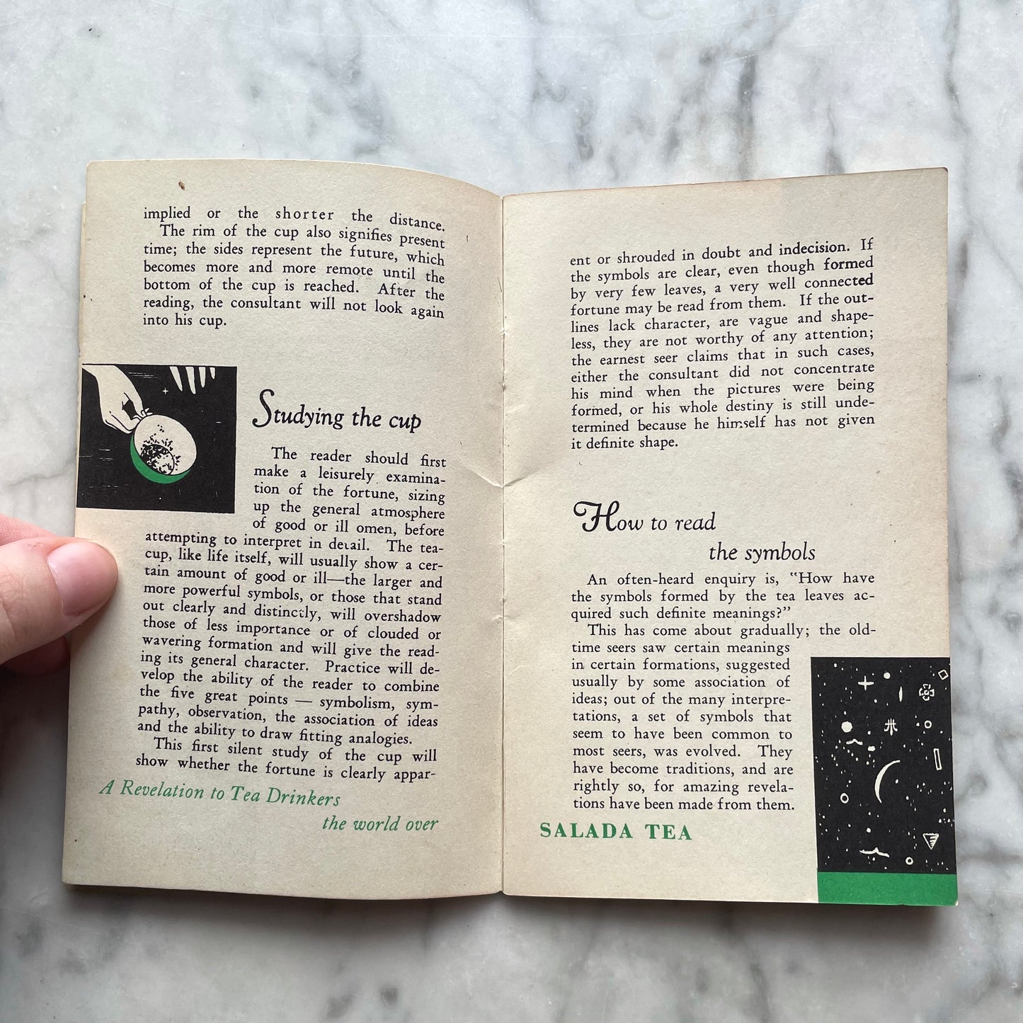 Vintage Salada Tea Cup Reading Guide