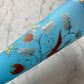 Victorian Blue Bristol Glass Vases with Birds