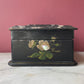 Victorian Black Lacquer Box with Mother of Pearl