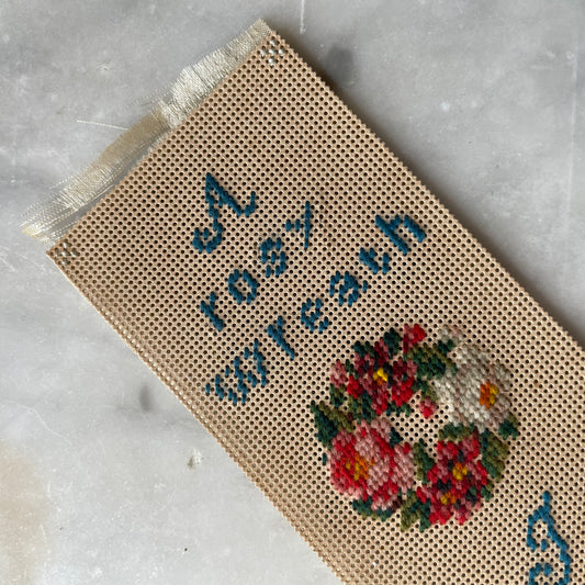Victorian Punch Paper Embroidery Bookmark