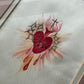 Vintage Sacred Heart Painting on Satin
