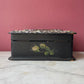 Victorian Black Lacquer Box with Mother of Pearl