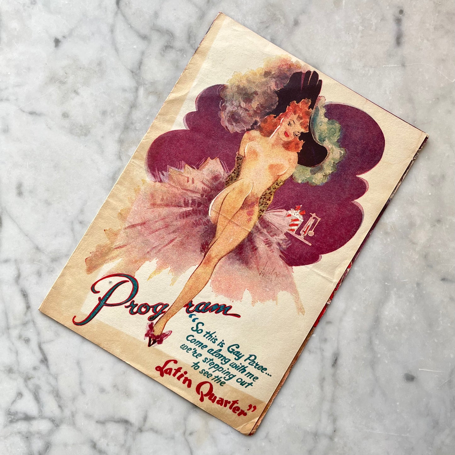 Vintage Lou Walters’s Latin Quarter Program for Sophie Tucker