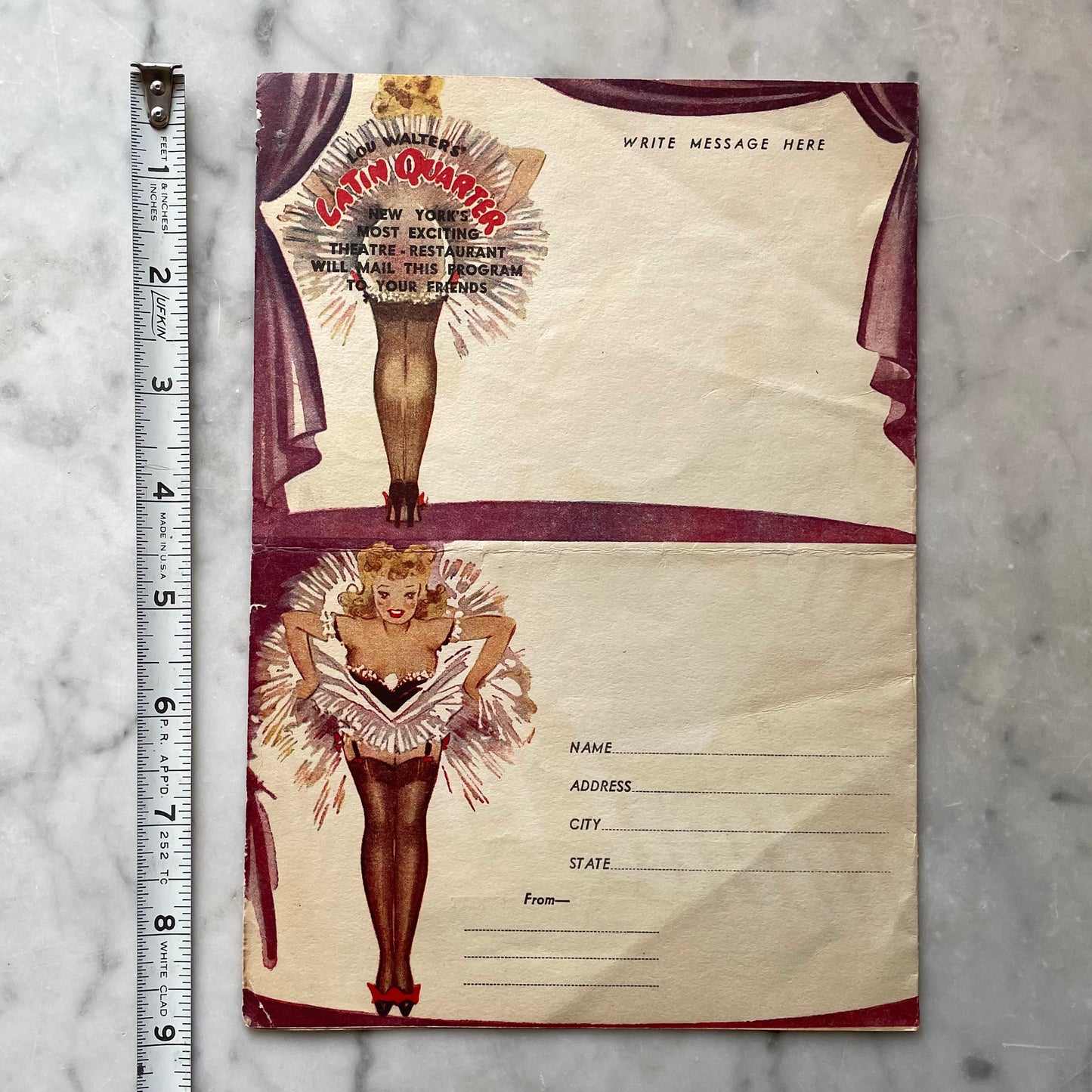 Vintage Lou Walters’s Latin Quarter Program for Sophie Tucker